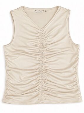 Abercrombie Soft A&F Collection Ruched Tank Top Medium